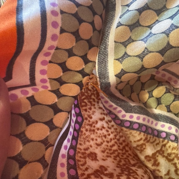 EY Signature Especially Your Orange Colorful Cafton Poncho Muumuu One Size - Picture 14 of 15